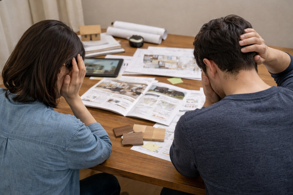 HIKAGE_夫婦が悩む後姿